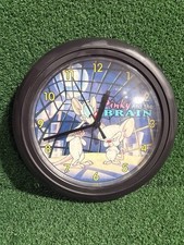 Vintage Salton At Home PINKY & THE BRAIN 9” Battery Wall Clock Warner Bros picture