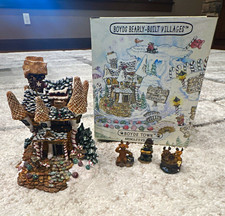 Boyds Bearly-Built Villages Kringle's Retreat House 8in 2000 Boxed 4pc picture