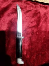 Vintage 1972-86 Buck 121 Fisherman USA 3 Liner Fixed Blade Fillet Hunting Knife picture