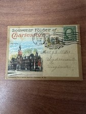 Souvenir Post Card Folder Charleston, WVA 1919, 17 Vintage Photos, Spencer Moore picture