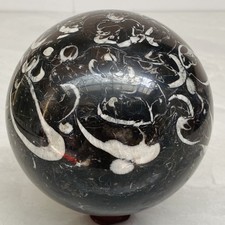 Natural Shell Jasper Thousand Eye Stone Crystal Polished Ball Healing (7.84LB) picture