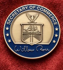 Rare Authentic President Trump 45 Commerce Secretary Wilbur Ross Challenge Coin picture