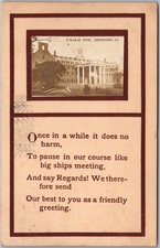 1912 COOPERSTOWN, New York Postcard Poem w/ Add-On Real Photo 