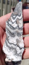 Zebra Calcite Crazy Lace Pattern Paisley Dendritic Bands Slab 4