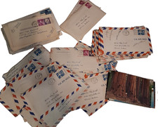 Lot over 50 Letters & 5 Postcards Vintage 1960 Military Husband Wife Ephemera picture