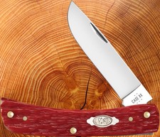 CASE XX 31945 SODBUSTER JR. POCKET KNIFE CARBON STEEL JIGGED RED BONE 6137 CS picture