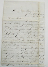CIVIL WAR LETTER FROM WAYLAND MICHIGAN BROTHERS IN THE 19TH WISCONSIN INFANTRY picture