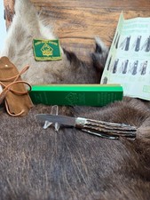 1970 Vintage Puma 944 Jagdmesser Knife With Stag Handles Mint Factory G / G Box picture