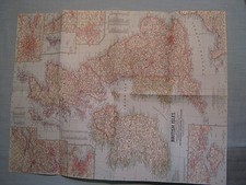 VINTAGE BRITISH ISLES MAP National Geographic July 1958 picture