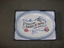 Victorian Trading Co.  Romantic Porcelain Dish Charlotte Bronte Quote NIB picture