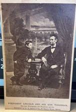CDV Photograph of President Abraham Lincoln & his son Thomas 