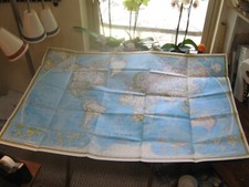 THE WORLD + WORLD OCEAN FLOOR HUGE MAP National Geographic December 1981 picture