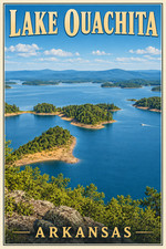 2X3 FRIDGE MAGNET- LAKE OUACHITA RESERVOIR ARKANSAS TRAVEL POSTER SOUVENIR GIFT picture