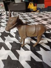Vintage Cast Iron Donkey Burro Mule Still Penny Bank picture