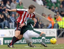 Sheffield United's Craig Short battles with Plymouth Argyle's Nick- Old Photo picture
