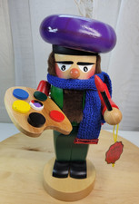 STEINBACH S1333 Erzgebirge 10.5” Wood Nutcracker Chubby Artist Painter COA picture
