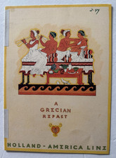 Vintage 1949 Holland America Line RMS Nieuw Amsterdam Ship Menu 