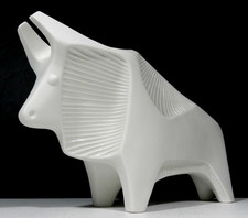 RARE Jonathan Adler Menagerie Bull Large Statue Sculpture 15” inches picture