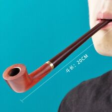 1pcs Solid Wooden Straight Smoking Pipe Red Rosewood Pipes Smoke Tobacco Pipe picture