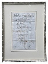 1881 Framed Horse Carriage Manufacture Receipt New York City picture