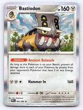 Bastiodon 062/084 Rare Pitch Black Pokemon Reverse Holo Near Mint picture