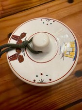 Vintage Japanese Akahada Ware Nara-e Ceramic Lidded Box Mayor of Nara Gift Boxed picture
