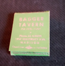 Madison, Wi. Matchbook Badger Tavern 1407 University Av. picture