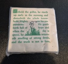 VTG NOS Funny Golf Napkins 5