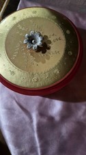 Vintage Avon Persian wood glass /plastic top powder jar picture