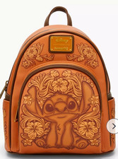 Loungefly Disney Lilo & Stitch Tonal Stitch Carving Mini Backpack NWT picture