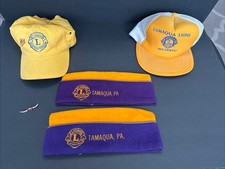 Vintage Hat Lot Tamaqua Pa Lions International  picture