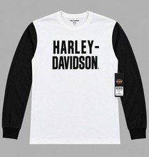 Harley-Davidson Men s Jersey Retro Black & White OEM NEW Men s Medium picture