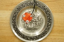 Vintage Astri Holthe Norwegian Pewter Metal Christmas Plate Julen 1988 Norway picture