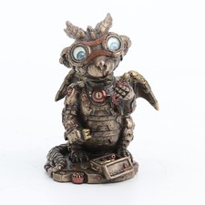 Veronese Design USI Steampunk Dragon Tinkerer w/Goggles Mechanical Gear Figurine picture