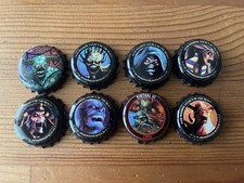 RARE SET OF 8 DIFFERENT IRON MAIDEN BOTTLE CAPS FROM ROBINSON BREWERY (UK) picture