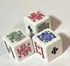 LOT of 3 REPLACEMENT POKER Dice Set in MINT CONDITION AS PICTURED picture