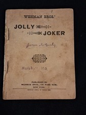 Antique Wehman Bros. Jolly Joker Book New york Jokes Puns Pocket Book picture
