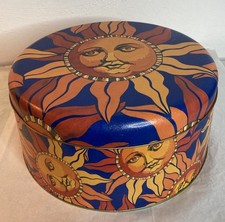 Vintage Celestial Sun Tin 90s 10” Vibrant Whimsy Retro HtF GUC picture