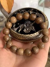 Agarwood Bracelet Aquilaria malaccensis Natural Wood Papua 12mm picture