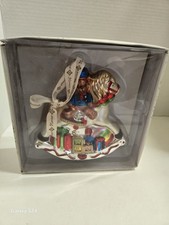 Holidays Are Santa's World KURT ADLER  ROCKING HORSE ORNAMENT- ** NIB ** picture