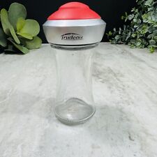 Vintage Trudeau Salt and Pepper Red Top Pop Table Shaker Glass picture