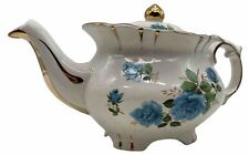 Vintage Price Kensington Tea Pot England Gold Trim Beautiful Blue Flower Design picture