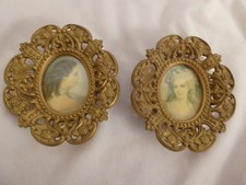 Pair Vintage Cameo Creations Empress Eugenie, Princess Lamballe, 4.5