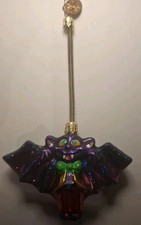 Christopher Radko 2002 A Little Batty Halloween Spring Bat  Ornament W/box picture