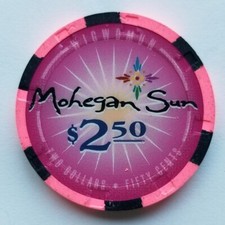 $2.50 Mohegan Sun Casino Chip, Wigwomun, Uncasville, Connecticut CT picture