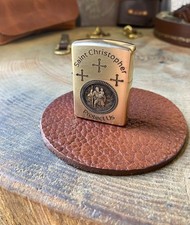 Saint Christopher Custom Zippo | Brass Armor Zippo  | Made in USA picture