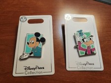 Disney Parks 2 Pin Lot Authentic Mickey Goofy and his pals 2023 picture