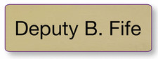 DEPUTY BARNEY FIFE ANDY GRIFFITH SHOW NAME BADGE HALLOWEEN COSTUME PIN FASTENER  picture