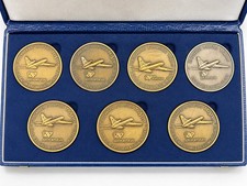 TAP Air Portugal Lockheed L-1011 TriStar 7 Bronze Medals Boxed Aviation Set picture