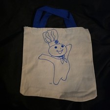 Pillsbury Doughboy 1990's Collectible Canvas Tote Bag New Old Stock 11